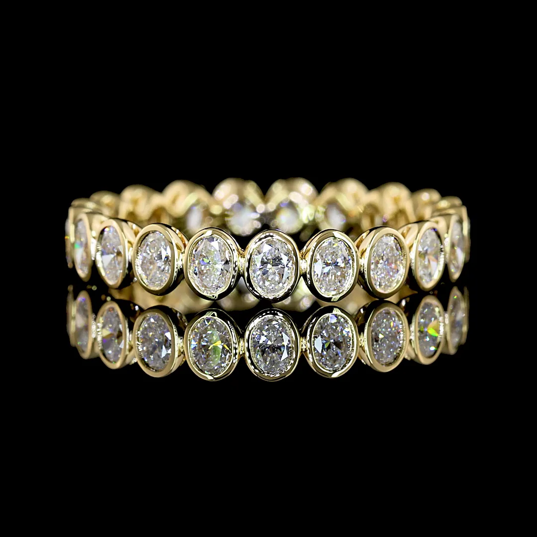 1.08 Cts 14k Yellow Gold Oval Shape Eternity Band Eternity Band