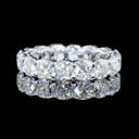 5.01 Cts 14k White Gold Square Cushion Brilliant Shape Eternity Band Eternity Band