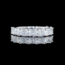 1.99 Cts 14k White Gold Radiant Shape Half Eternity Eternity Band