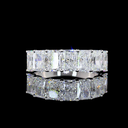 2.96 Cts 14k White Gold Radiant Shape 7 Stones Eternity Band