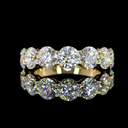 3.92 Cts 14k Yellow Gold Round Shape Half Eternity Eternity Band