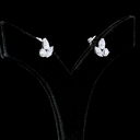 1.88 Cts 14k White Gold Pear Shape Studs Earring