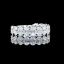 2.56 Cts 14k White Gold Oval Shape 3/4 Band Eternity Band
