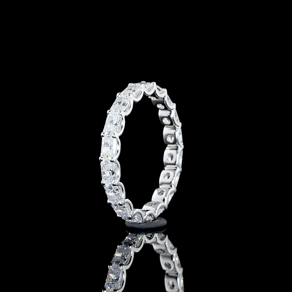 2.06 Cts 14k White Gold Radiant Shape Eternity Band Eternity Band