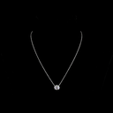 2.23 Cts 14k White Gold Octagon Shape Solitaire Pendant