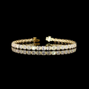8.22 Cts 14k Yellow Gold Asscher Shape Tennis Bracelet