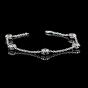 5.1 Cts 14k White Gold Old European Brilliant Shape Station Bracelet