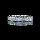 3.39 Cts 14k White Gold Radiant Shape Eternity Band Eternity Band