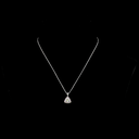 1.31 Cts 14k White Gold Triangle Shape Halo Pendant