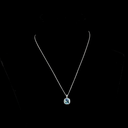 2.95 Cts 14k White Gold Cushion Modified Shape Halo Pendant