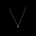 1.98 Cts 14k White Gold Triangle Shape Pendant Pendant
