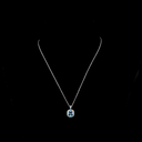 3.46 Cts 14k White Gold Cushion Modified Shape Halo Pendant
