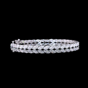 7.56 Cts 14k White Gold Marquise Shape Tennis Bracelet