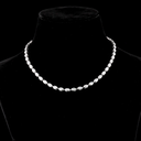 10.07 Cts 18k White Gold Marquise Shape Tennis Necklace