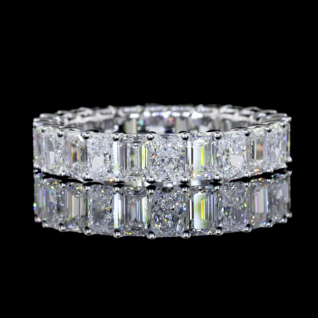 3.6 Cts 14k White Gold Mix Shape Eternity Band Eternity Band