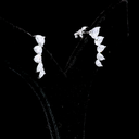 2.61 Cts 14k White Gold Pear Shape Crawler Earring