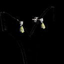 1.54 Cts 14k White Gold Pear Shape Hanging Earring