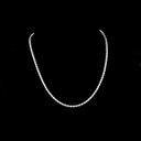 7.18 Cts 14k White Gold Oval Shape Tennis Necklace