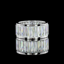 7.22 Cts 14k White Gold Baguette Shape Eternity Band Eternity Band