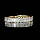 1.76 Cts 14k Yellow Gold Radiant Shape 3/4 Band Eternity Band