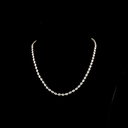 16.67 Cts 18k Yellow Gold Pear Shape Tennis Necklace