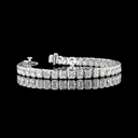 11.15 Cts 14k White Gold Radiant Shape Tennis Bracelet