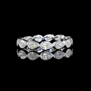 1.19 Cts 14k White Gold Pear Shape Eternity Band Eternity Band