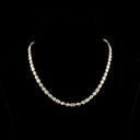 16.57 Cts 18k Yellow Gold Mix Shape Tennis Necklace