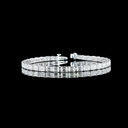 10.33 Cts 18k White Gold Emerald Shape Tennis Bracelet