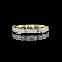 0.86 Cts 14k Yellow Gold Emerald Shape Half Eternity Eternity Band