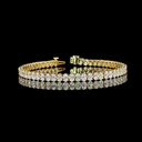 8.12 Cts 14k Yellow Gold Oval Shape Tennis Bracelet