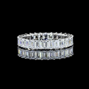 2.16 Cts Platinum Emerald Shape Eternity Band Eternity Band