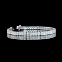 10.21 Cts 14k White Gold Radiant Shape Tennis Bracelet