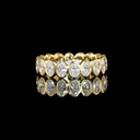 2.61 Cts 18k Yellow Gold Oval Shape Eternity Band Eternity Band