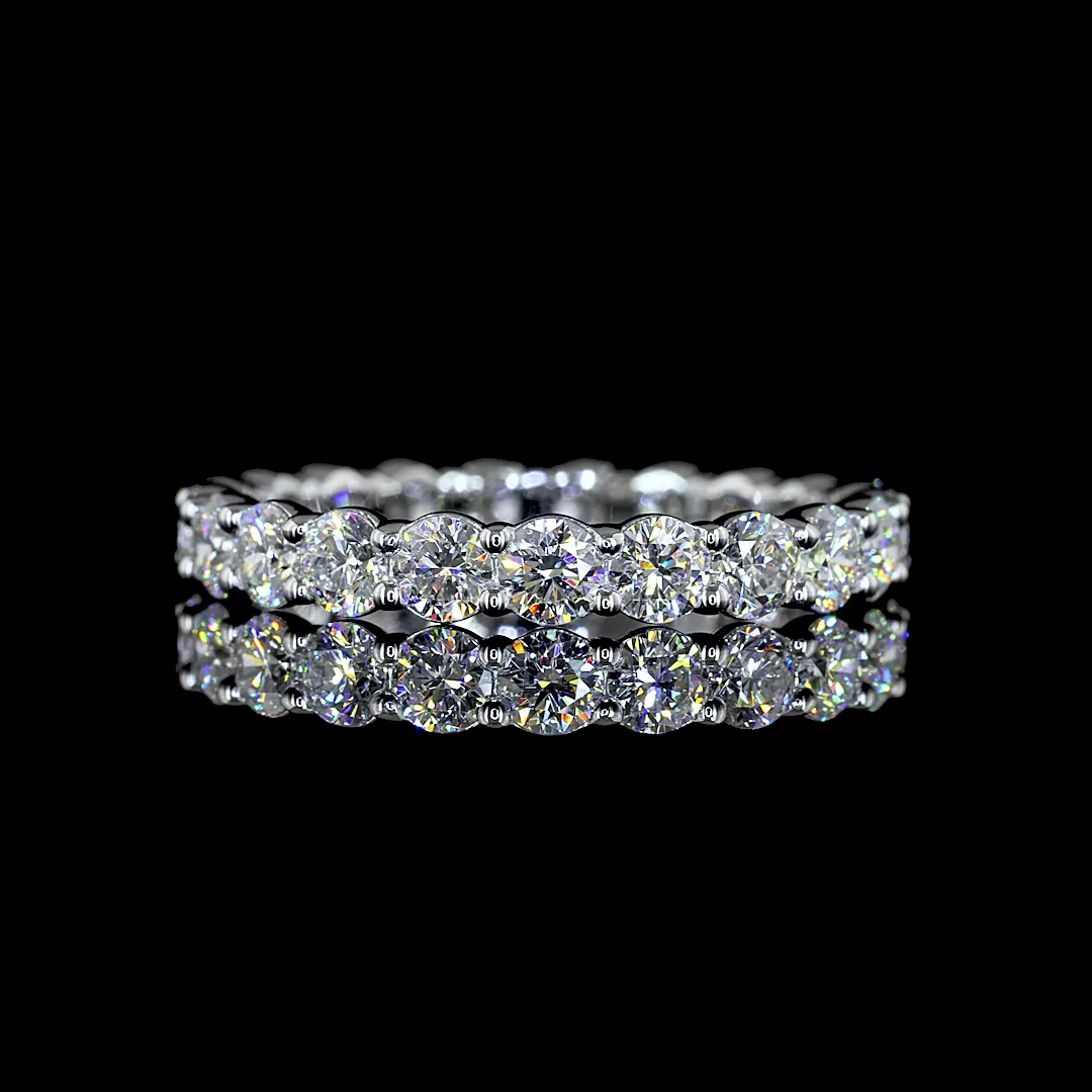 1.85 Cts 14k White Gold Round Shape Eternity Band Eternity Band