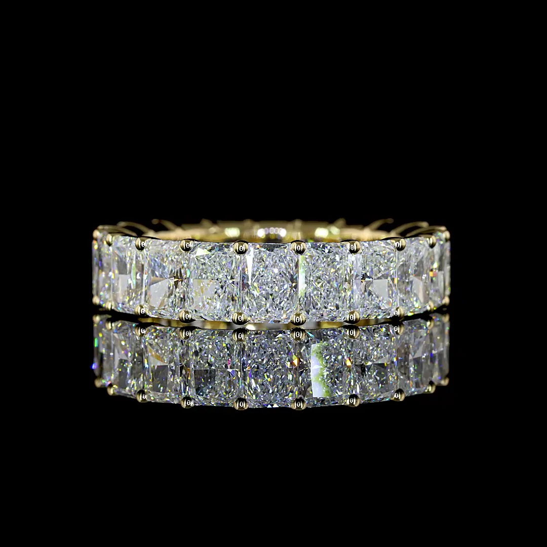 10.45 Cts 14k Yellow Gold Radiant Shape Eternity Band Eternity Band