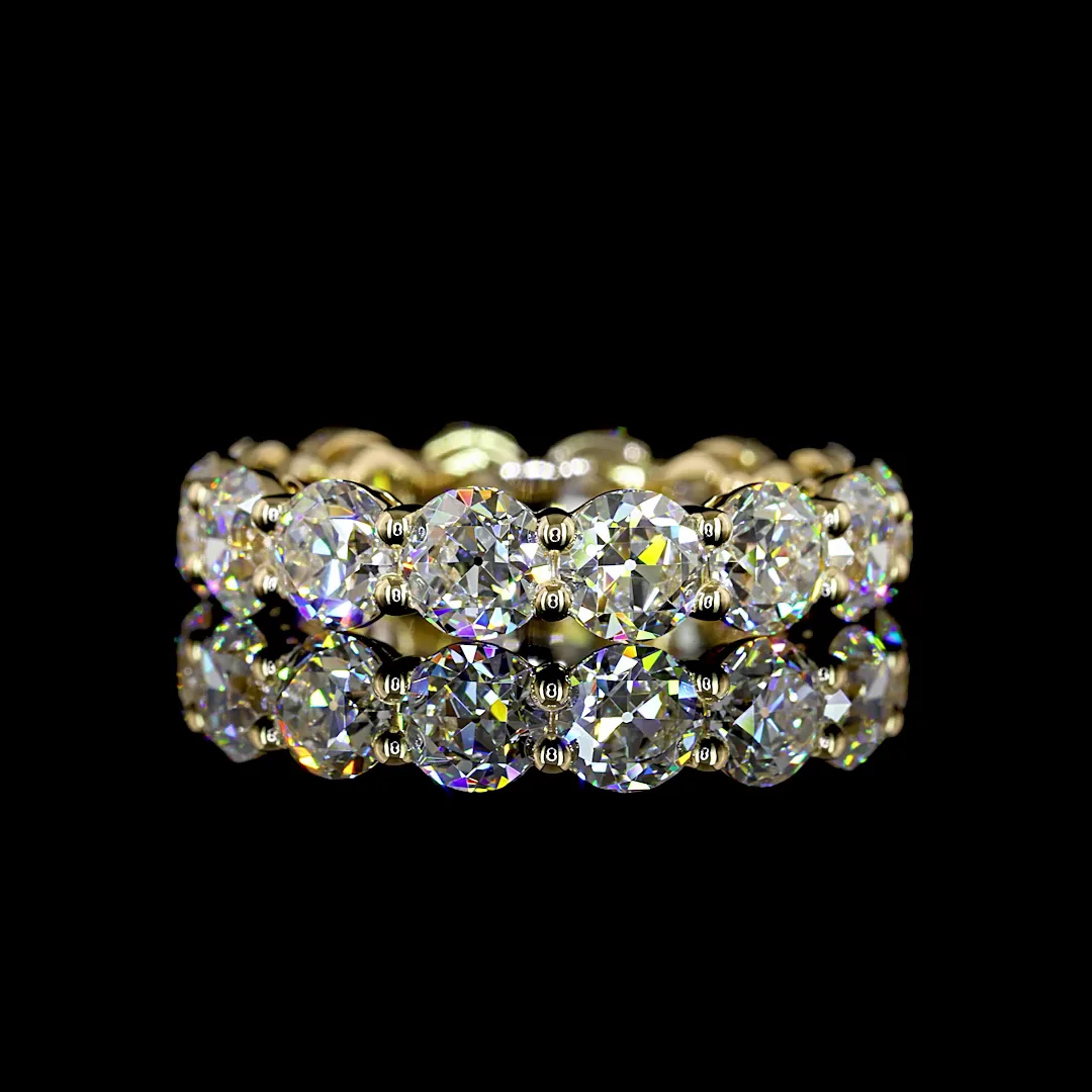 4.5 Cts 14k Yellow Gold Old European Brilliant Shape Eternity Band Eternity Band