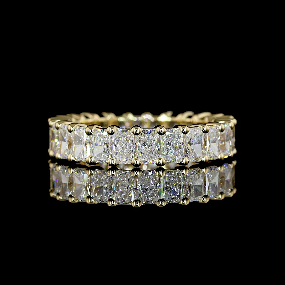 2.68 Cts 14k Yellow Gold Radiant Shape Eternity Band Eternity Band
