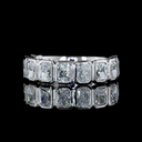 2.23 Cts 14k White Gold Radiant Shape 3/4 Band Eternity Band
