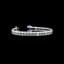 6.99 Cts 14k White Gold Radiant Shape Tennis Bracelet