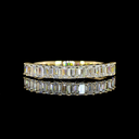 1.09 Cts 14k Yellow Gold Emerald Shape 3/4 Band Eternity Band