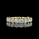 1.63 Cts 14k Yellow Gold Round Shape 3/4 Band Eternity Band