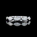 0.59 Cts 14k White Gold Marquise Shape 5 Stones Eternity Band