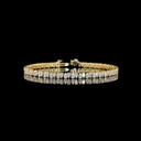 4.72 Cts 14k Yellow Gold Pear Shape Tennis Bracelet