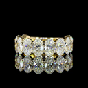 5.98 Cts 14k Yellow Gold Oval Shape 3/4 Band Eternity Band