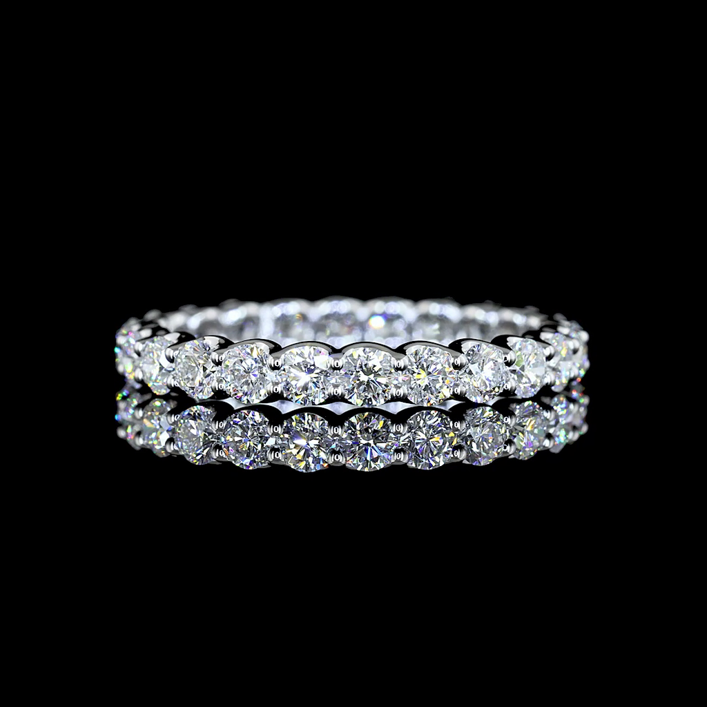 1.15 Cts 14k White Gold Round Shape Eternity Band Eternity Band