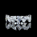 2.87 Cts 14k White Gold Mix Shape 3/4 Band Eternity Band