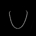 18.44 Cts 14k White Gold Mix Shape Station Necklace