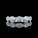 2.64 Cts 14k White Gold Oval Shape 5 Stones Eternity Band