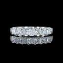 0.99 Cts Platinum Princess Shape 7 Stones Eternity Band
